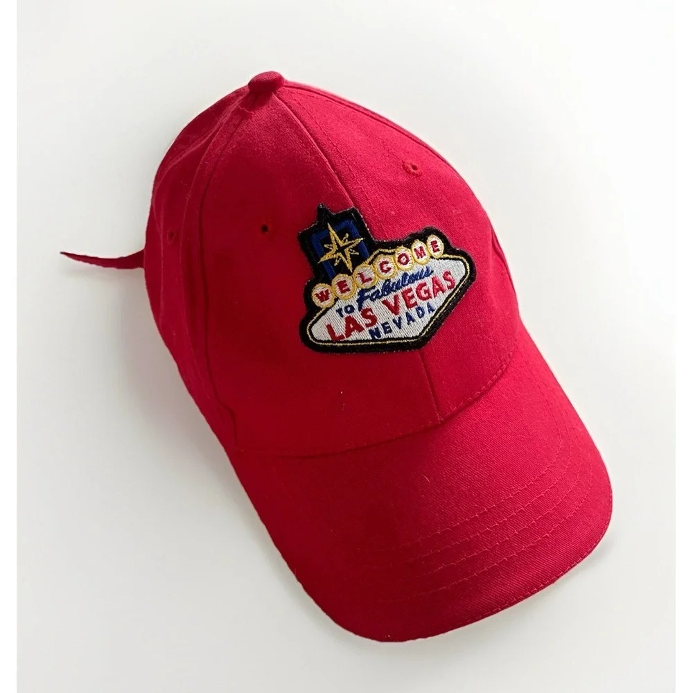 Las Vegas Nevada Embroidered Red Trucker Hat Casual Travel Gift Idea